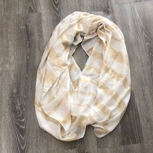 Loft infinity scarf   Beautiful ivory and gold